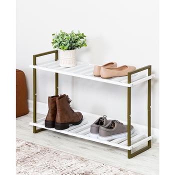 Honey Can Do | 2-Tier Tubular Metal Shoe Rack商品图片,4.9折