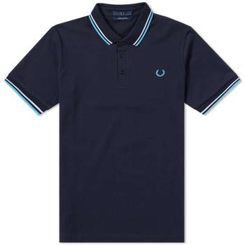 fred perry polo衣服, Fred Perry | Fred Perry Made in Japan Polo Navy, Neon Aster & Neon Saxe商品图片 