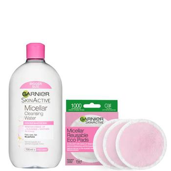 Garnier-Thiebaut, Garnier | Garnier Makeup Remover Eco Pads and 700ml Micellar Water Duo Set商品图片 6.6折