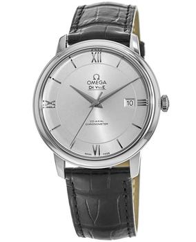 Omega | Omega De Ville Prestige Co-Axial 39.5mm Silver Dial Leather Strap Men's Watch 424.13.40.20.02.001商品图片,6.6折