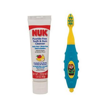 商品NUK | Grins & Giggles Toddler Toothbrush & Cleanser Set, Boy, Blue,商家Macy's,价格¥89图片