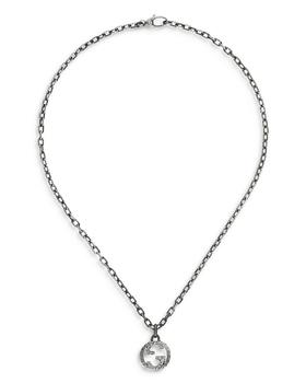 推荐Sterling Silver Interlocking G Pendant Necklace, 17.5"商品