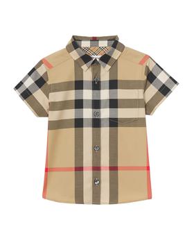推荐Boy's Owen Vintage Check Short-Sleeve Shirt, Size 6M-2商品