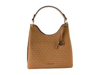 michael kors包行李箱, Michael Kors | Michael Kors Joan Large Signature Leather Slouchy Shoulder Bag Handbag (Luggage multi Women's Signature)商品图片 7.4折