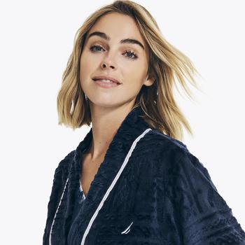 了解诺帝卡, Nautica | Nautica Womens Cable-Knit Robe商品图片 3折
