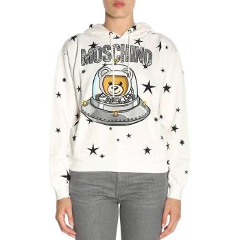 Moschino | Moschino 莫斯奇诺 女士白色宇宙飞船玤泰迪熊连帽卫衣 DV1702-5427-1002商品图片,独家减免邮费