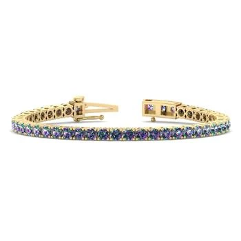 SSELECTS | 11 1/2 Carat Mystic Topaz Tennis Bracelet In 14 Karat Yellow Gold, 7 Inches,商家Premium Outlets,价格¥11582