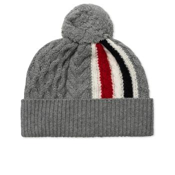 推荐Thom Browne Aran Cable Hat - Light Grey商品