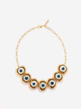 推荐Evil eye gold-plated choker necklace商品