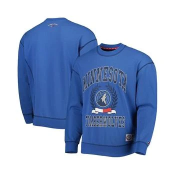 推荐Men's Blue Minnesota Timberwolves Peter French Terry Pullover Sweatshirt商品