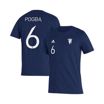 亚历山大王联名阿迪达斯, Adidas | Men's Paul Pogba Navy Manchester United Name and Number Amplifier T-shirt商品图片 