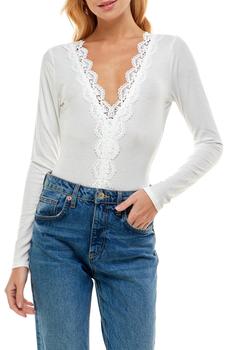 ROW A, ROW A | Lace Trim Bodysuit商品图片 