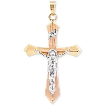 Macy's | Crucifix Cross Pendant in 14k Yellow and White Gold,商家Macy's,价格¥867