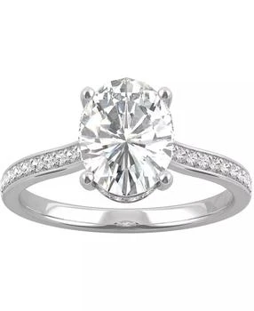 Charles & Colvard | Moissanite Oval Engagement Ring (2-1/3 ct. t.w. DEW) in 14k White Gold,商家Macy's,价格¥13145