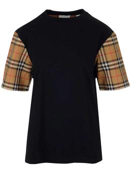 burberry t恤, Burberry | Burberry Vintage Check Detail T-Shirt商品图片 6.6折