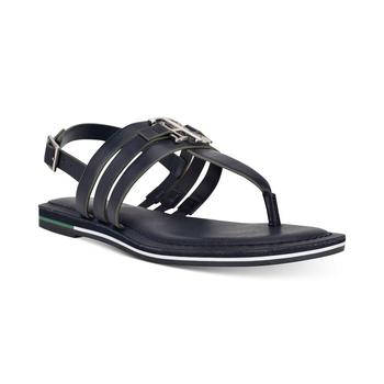 推荐Tommy Hilfiger Womens Sherlie Strappy Slingback Thong Sandals商品