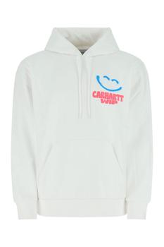 推荐Carhartt White Cotton Blend Hooded Happy Script Sweat商品