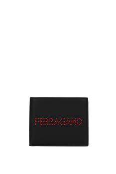 Salvatore Ferragamo | Wallets Leather Black Red商品图片,3.7折