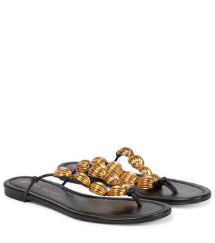 tory burch鞋鞋子, Tory Burch | Capri leather thong sandals商品图片 6.9折