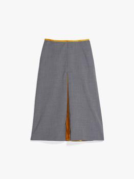 Weekend Max Mara | Weekend Max Mara Gonna Liriche In Lana Grigia 51060126600003商品图片,
