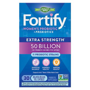 Nature's Way | Fortify Women's 50 Billion Probiotic Vegetable Capsules商品图片,满$80享8折, 满$40享8.5折, 满折