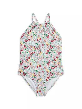 Ralph Lauren | Little Girl's Floral Halterneck One-Piece Swimsuit 独家减免邮费