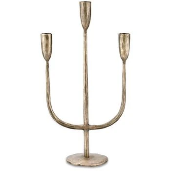 Nkuku | Nkuku Mbata Brass Candelabra - Antique Brass,商家Coggles,价格¥393