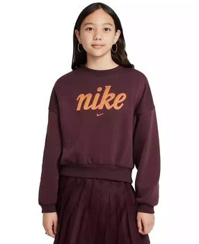 NIKE | Big Girls Sportswear Club Fleece Crew-Neck Sweatshirt,商家Macy's,价格¥258