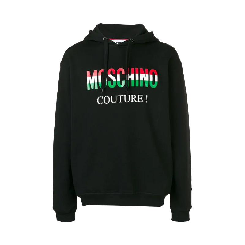 Moschino | Moschino 莫斯奇诺 男士黑色长袖连帽卫衣 ZA1709-0227-1555商品图片,独家减免邮费