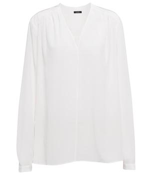 推荐V-neck silk blouse商品