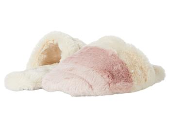 Madewell | Colorblock Quilted Scuff Slippers in Recycled Faux Fur商品图片,7.2折