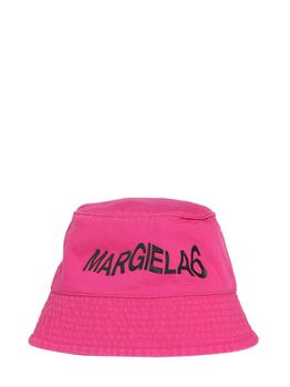 商品MM6 | Logo Print Cotton Bucket Hat,商家LUISAVIAROMA,价格¥221图片