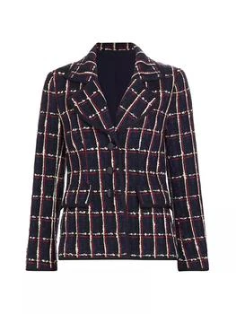 推荐Check Tweed Single-Breasted Jacket商品
