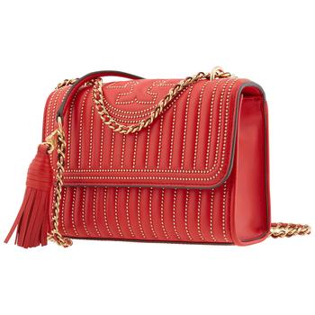 tory burch fleming真假, Tory Burch | Fleming Studded Small Convertible Leather Shoulder Bag - Red商品图片 5.5折