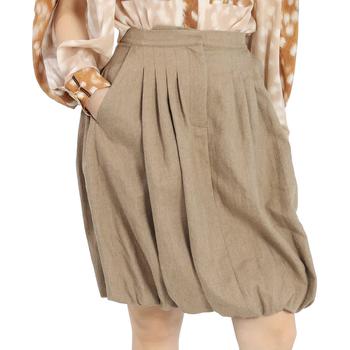 Burberry | Ladies Driftwood Linen Blend Bubble Hem Skirt商品图片,6.9折