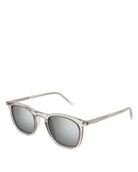 Yves Saint Laurent | SL 623 Thin Round Mirrored Sunglasses, 49mm 