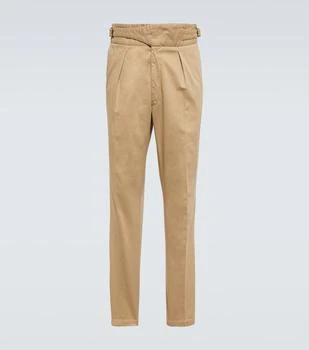 推荐Pleated cotton-blend pants商品