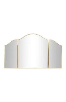 WILLOW ROW | Goldtone Metal Arched Wall Mirror with Folding Sides,商家Nordstrom Rack,价格¥840