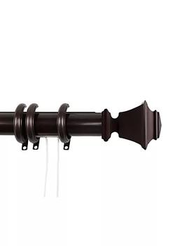 商品Contemporary Home Living | Adjustable 84-156 Inch Cocoa Brown Decorative Traverse Rod with G-Shaped Rings,商家Belk,价格¥3045图片