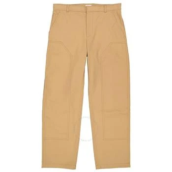 推荐Burberry Men's Cotton Twill Tailored Trousers In Warm Walnut, Brand Size 50 (Waist Size 34.3")商品