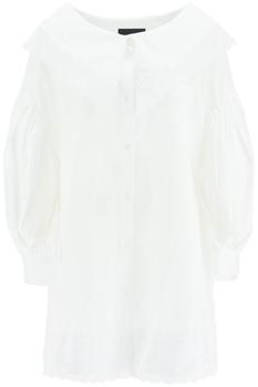 推荐SHIRT DRESS WITH EMBROIDERED FLAT COLLAR商品