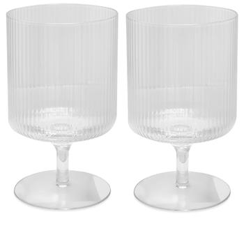 推荐ferm LIVING Ripple Wine Glasses - Set of 2商品