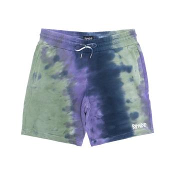 RIPNDIP | Ripndip Rubber Logo Sweatshorts (Sage/Slate Tie Dye)商品图片,