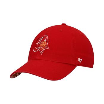 47 Brand | Men's x Zubaz Red Tampa Bay Buccaneers Undervisor Clean Up Adjustable Hat商品图片,