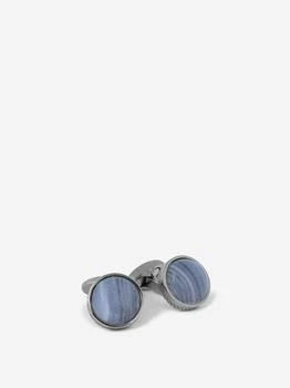 Tateossian | Tateossian Blue Lace Agate Cufflinks,商家Baltini,价格¥2702