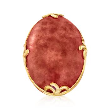 商品Ross-Simons | Ross-Simons Red Jade Ring in 18kt Gold Over Sterling,商家Premium Outlets,价格¥729图片