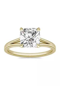 Charles & Colvard, Charles & Colvard | Charles & Colvard 2.06 ct. t.w. Lab Created Cushion Cut Moissanite Solitaire Ring in 14k Yellow Gold商品图片 