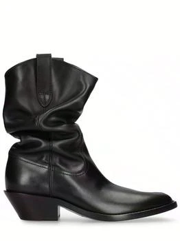 MAISON MARGIELA | 55mm Tabi Leather Western Ankle Boots 额外7折, 额外七折