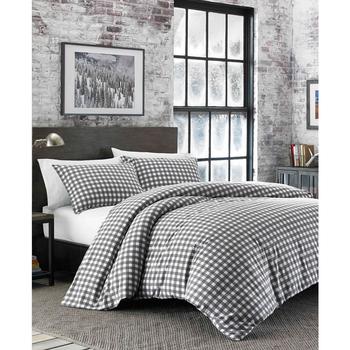 Eddie Bauer, Eddie Bauer | Preston King Dark Grey Flannel Duvet Cover Set商品图片 