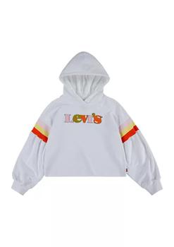 levis直邮, Levi's | Girls 7-16 Graphic Long Sleeve Striped Fleece Sweatshirt商品图片 1.9折起